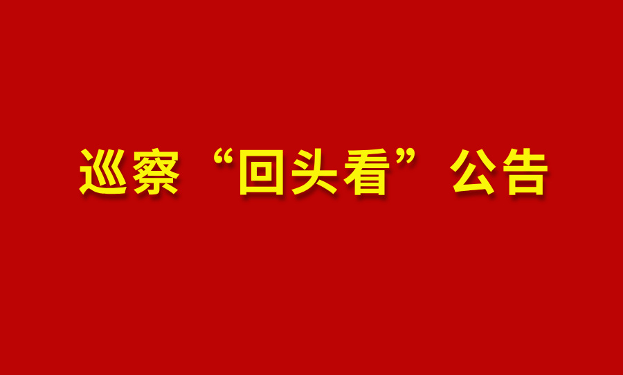 巡察“回头看”公告